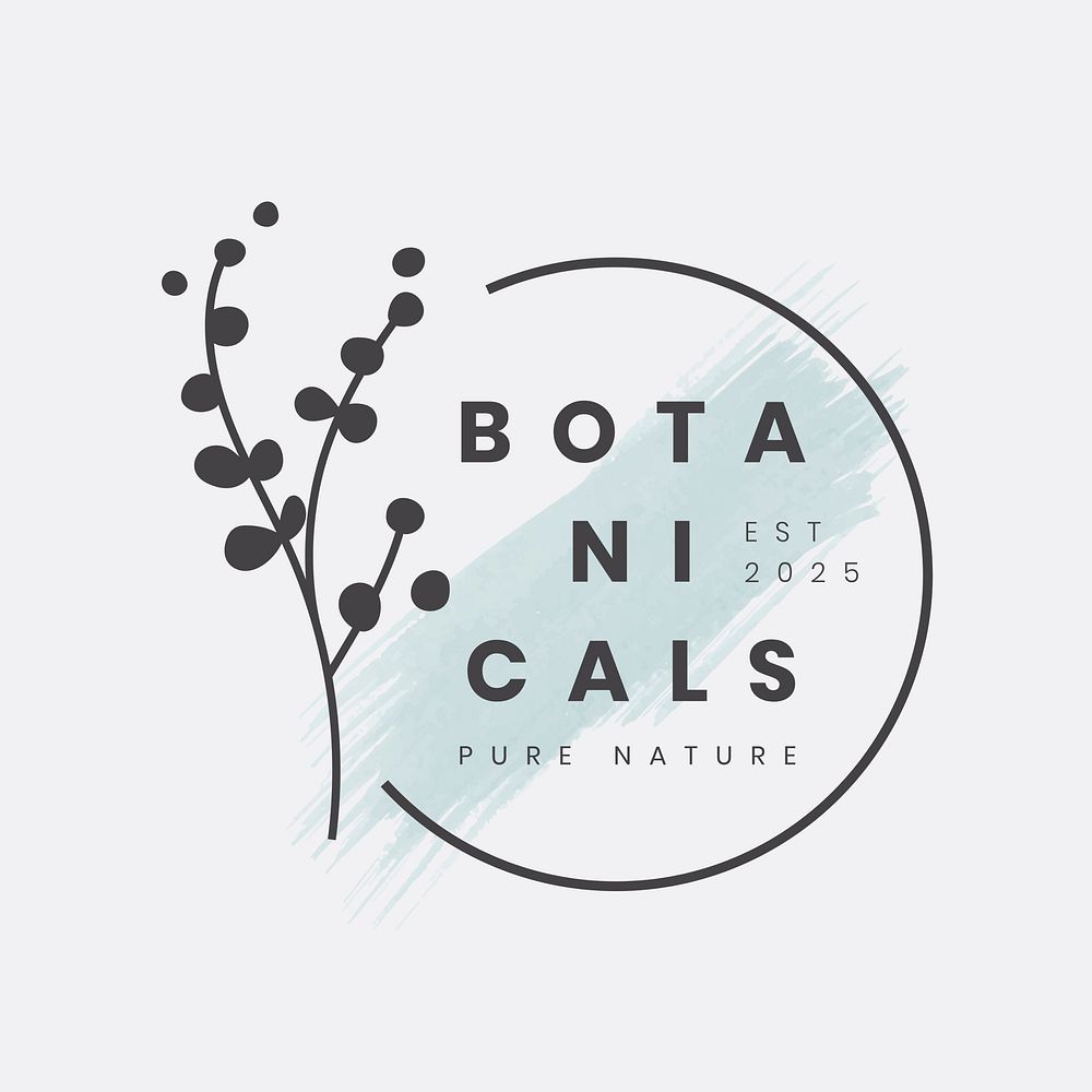 Botanical business logo editable template, aesthetic design for organic business