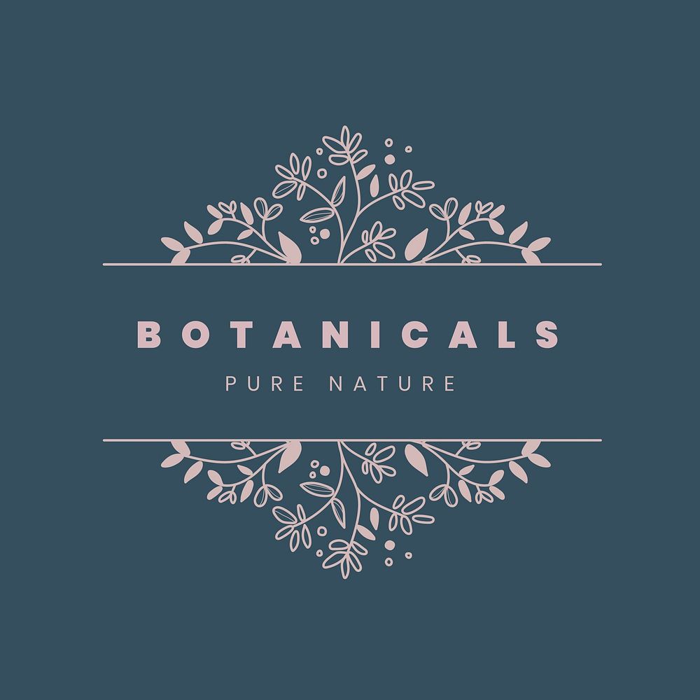 Aesthetic floral business logo template botanical 
