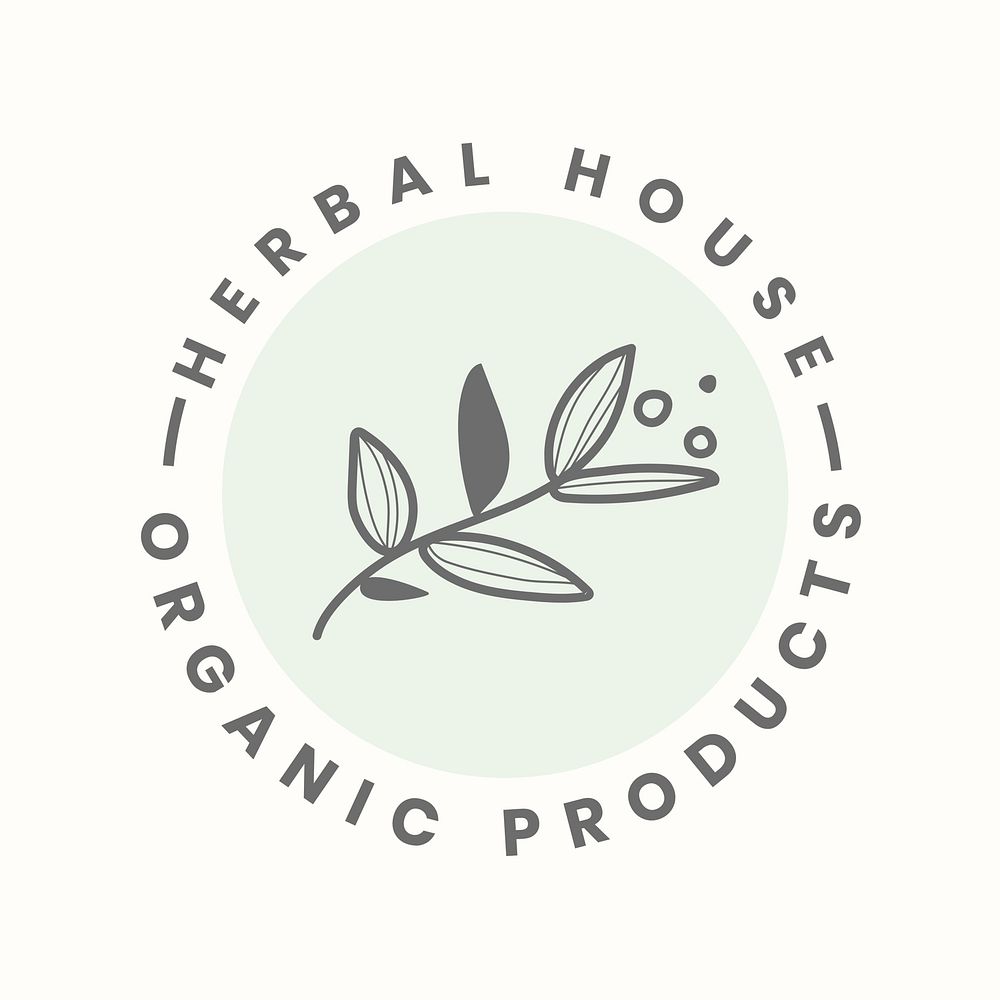 Leaf business logo template organic  product branding