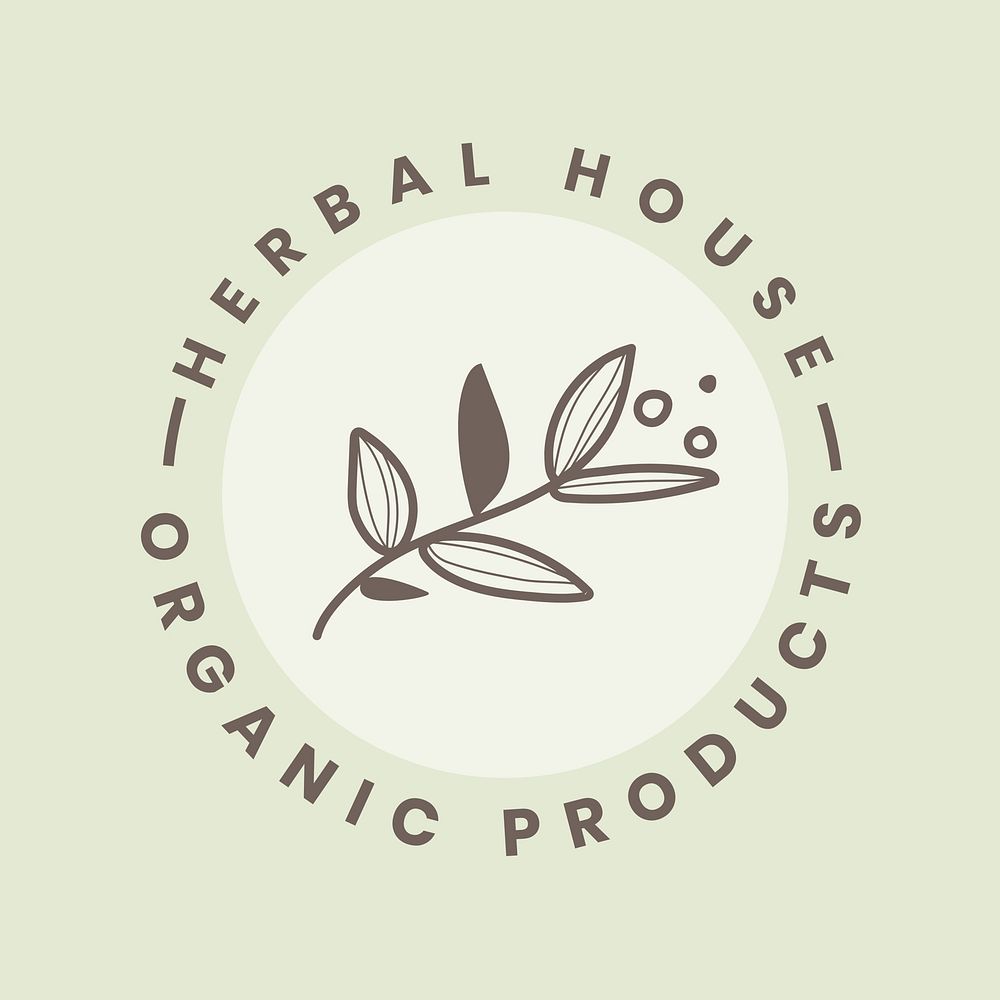 Leaf business logo   template organic product branding