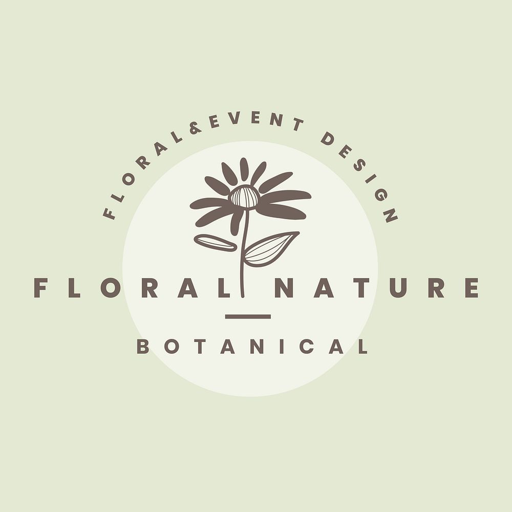Flower business  logo template aesthetic 