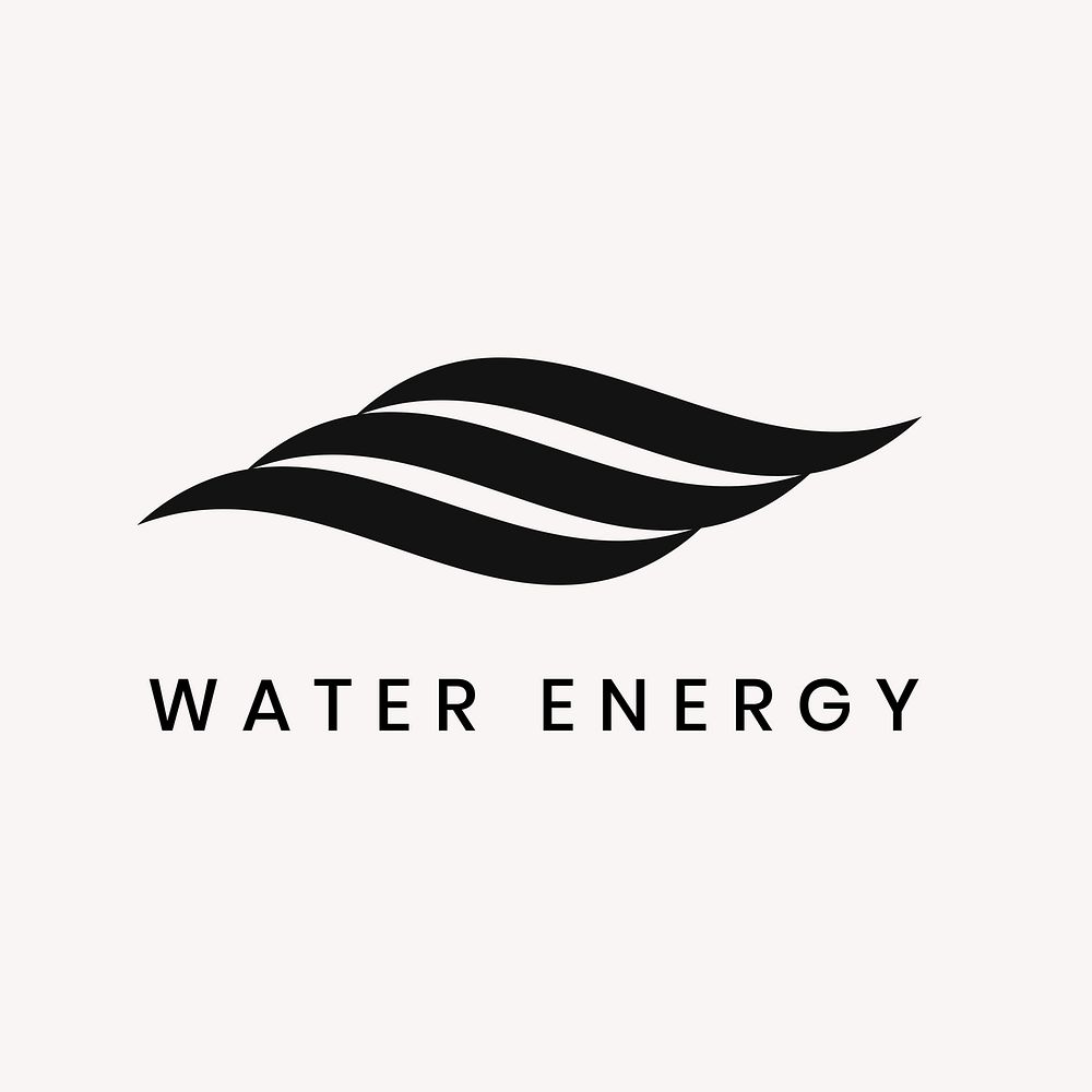 Water energy logo template, environmental business