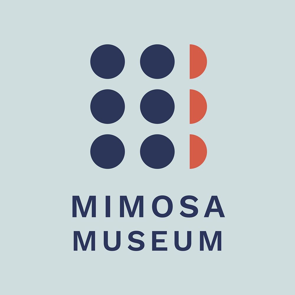 Geometric museum business logo template  