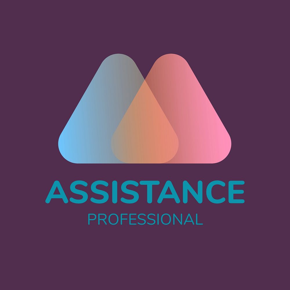 Pastel gradient business logo template  
