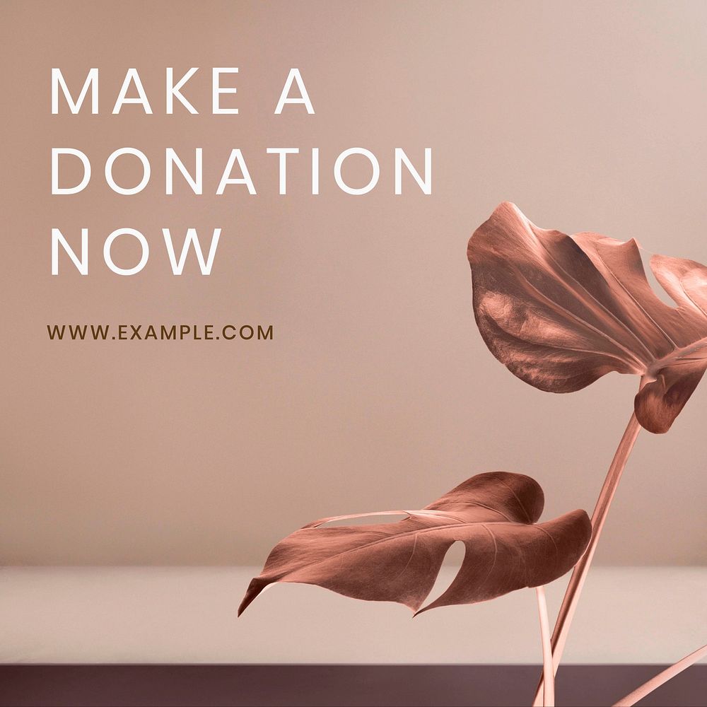 Donation drive Instagram post template