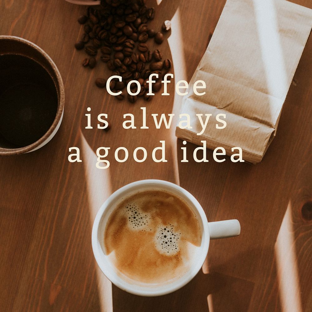 Coffee shop Instagram post template