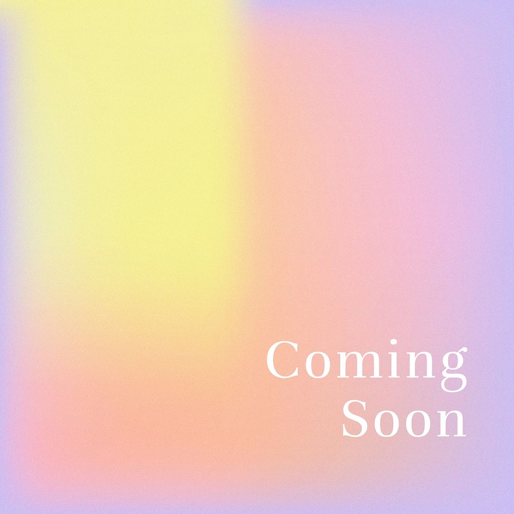 Coming soon Instagram post template gradient design