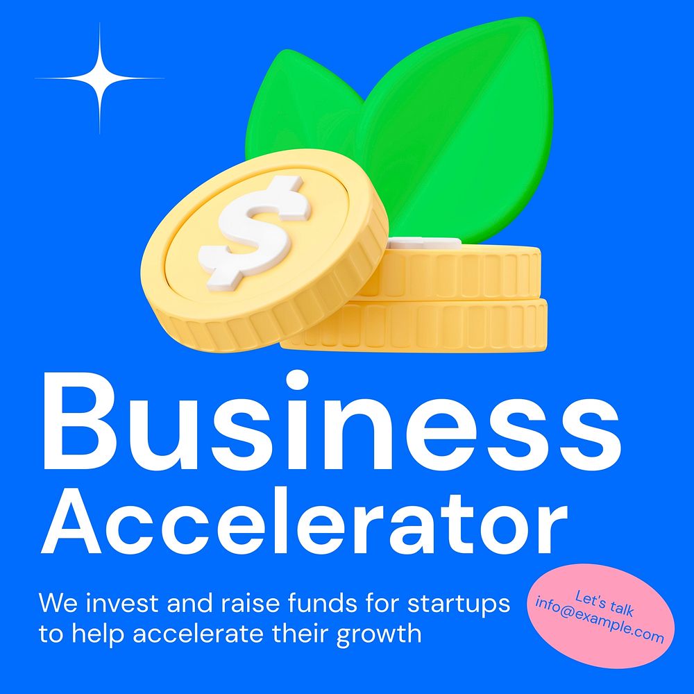 Business accelerator Instagram ad template,  social media post design