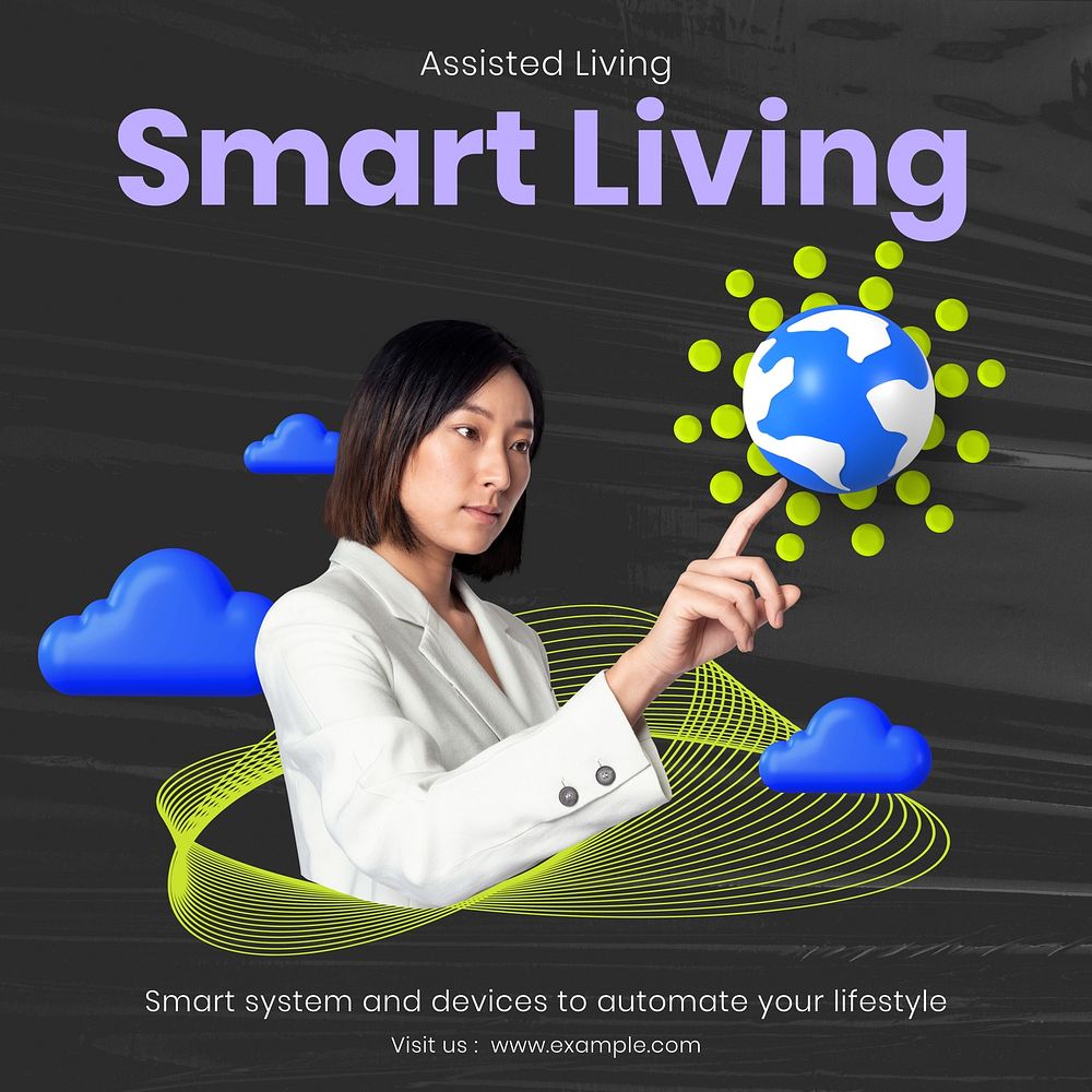 Smart living Facebook ad template & design