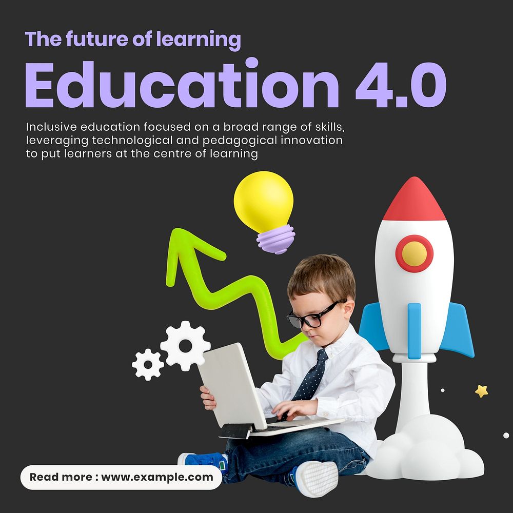 Education 4.0 Facebook ad template & design