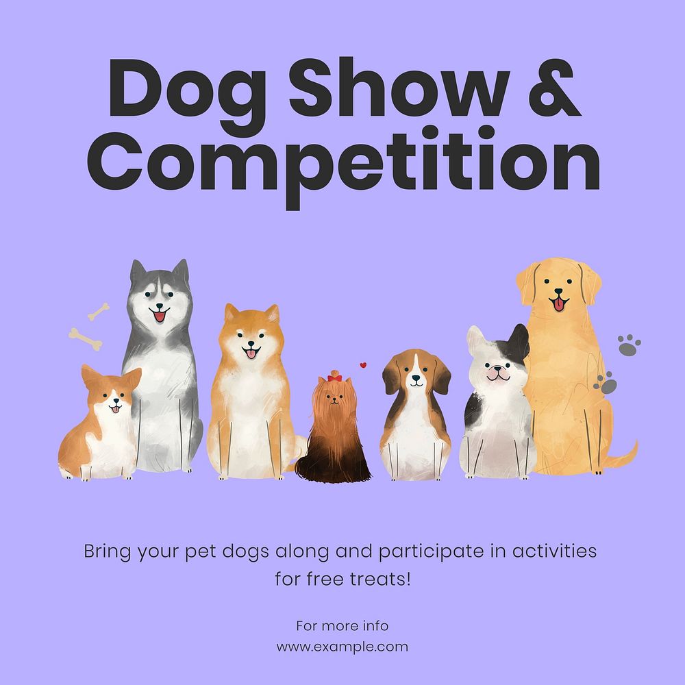 Dog show Facebook ad template & design