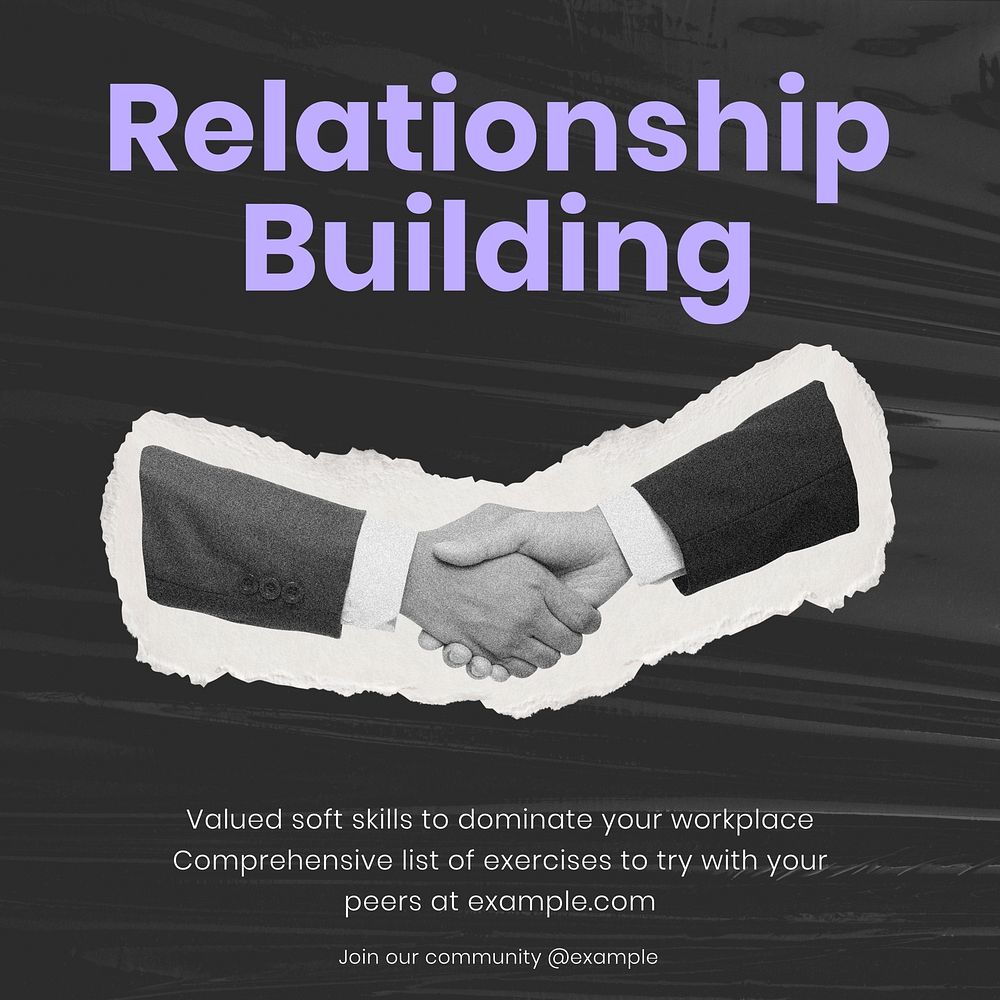 Relationship building Facebook ad template & design
