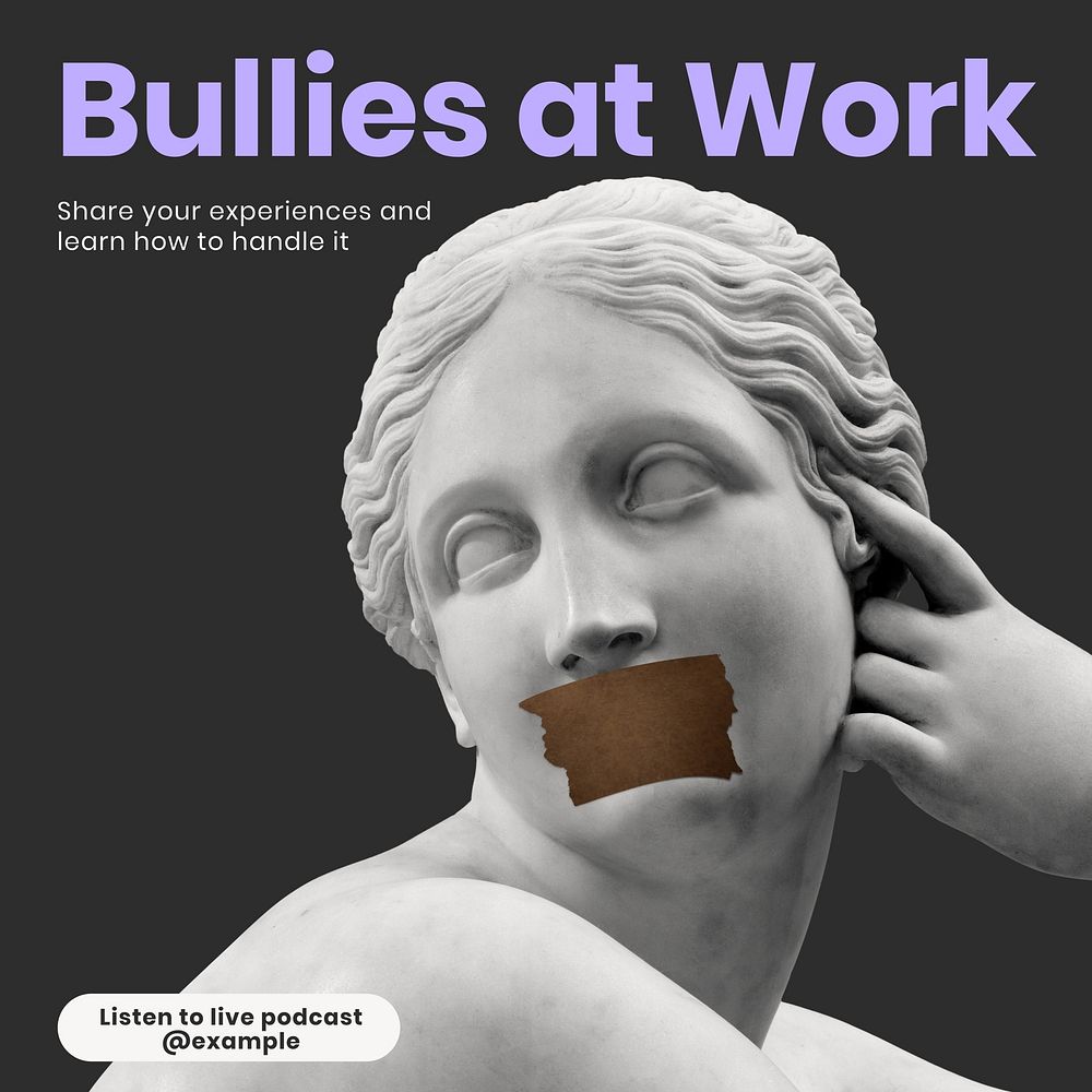 Bullies at work Facebook ad template & design
