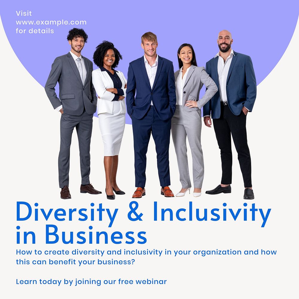 Business diversity & inclusivity Facebook ad template & design