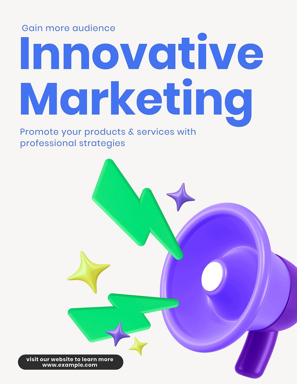Innovative marketing flyer template