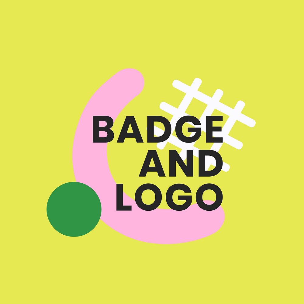 Funky logo template  badge 