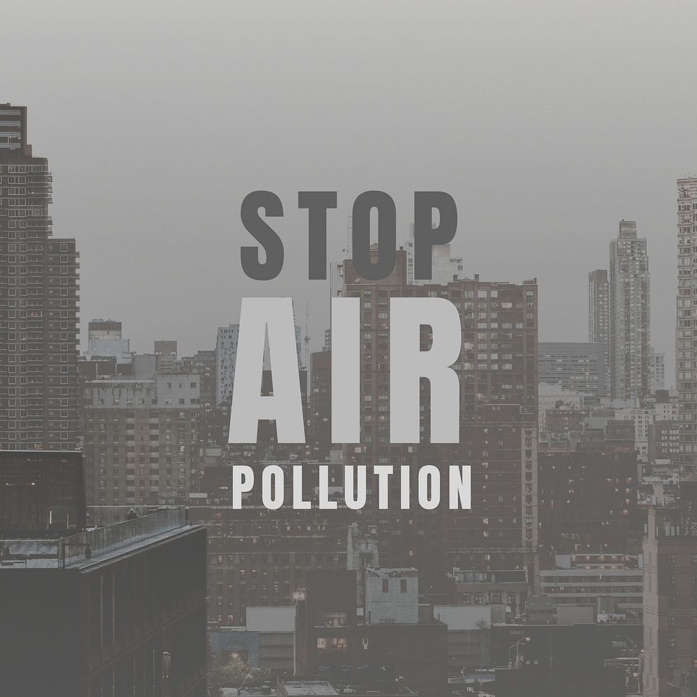 Air pollution Instagram post template