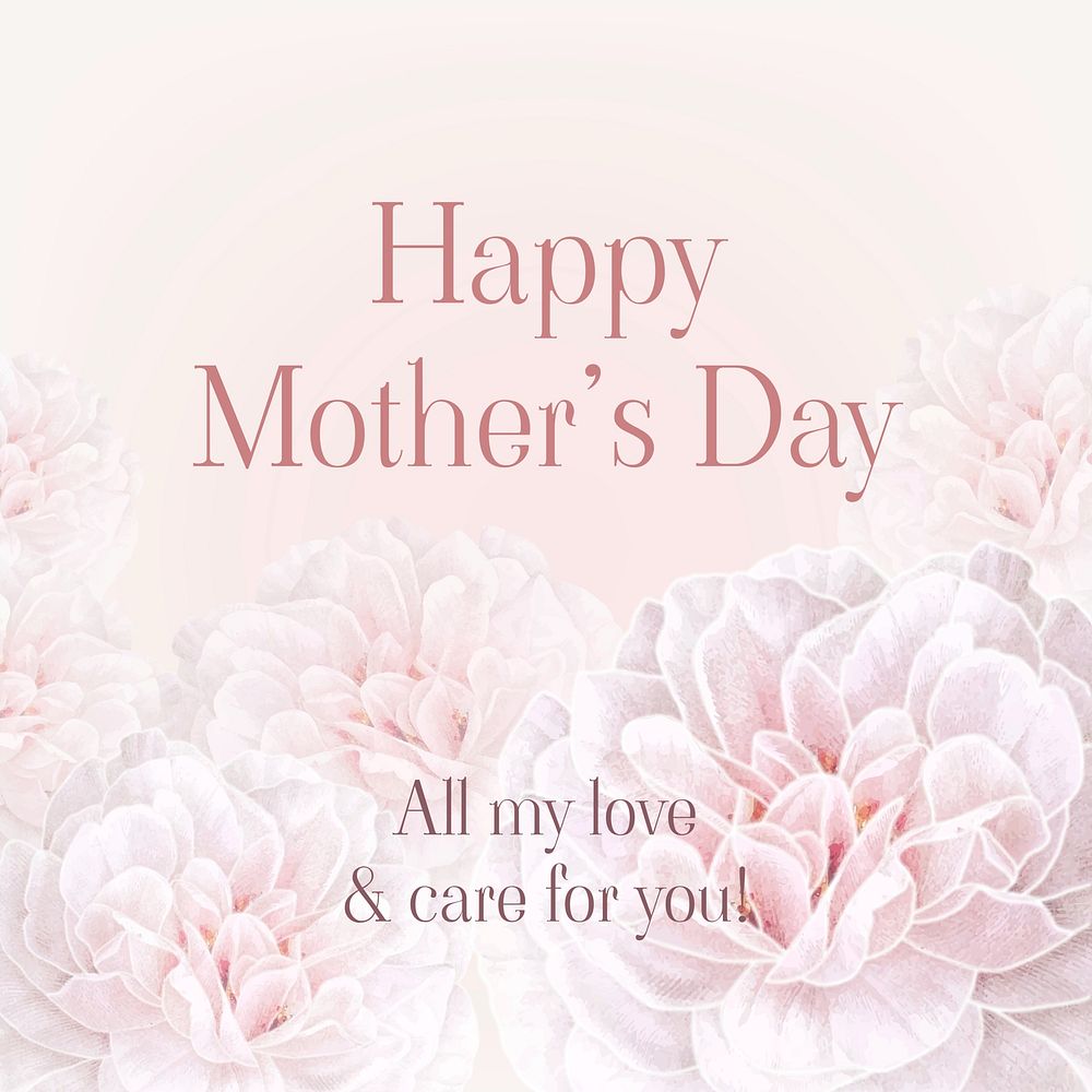 Mother's day Instagram ad template, editable floral design