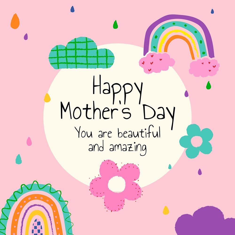 Mother's day Instagram post template,   design 