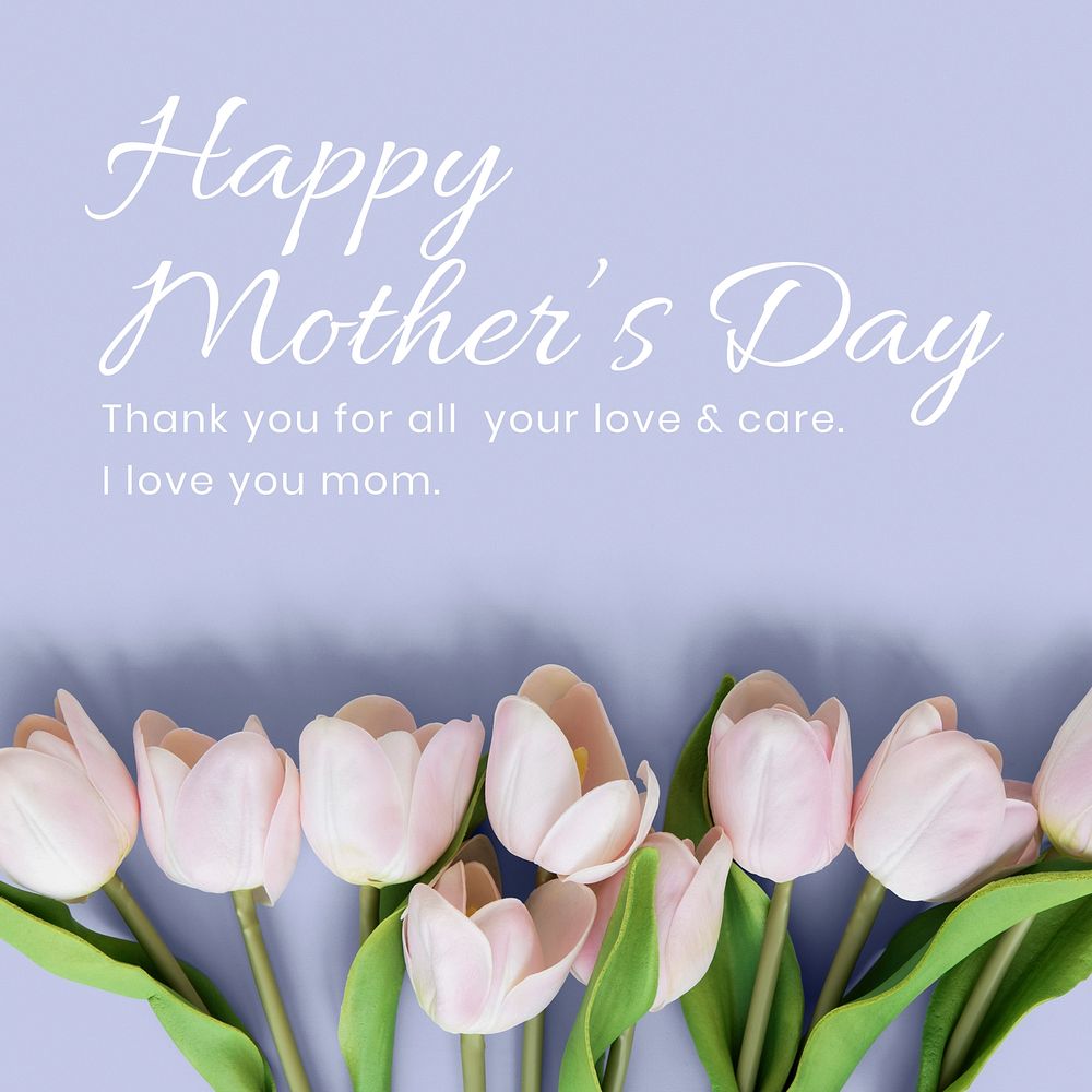 Mothers day Instagram ad template  floral 