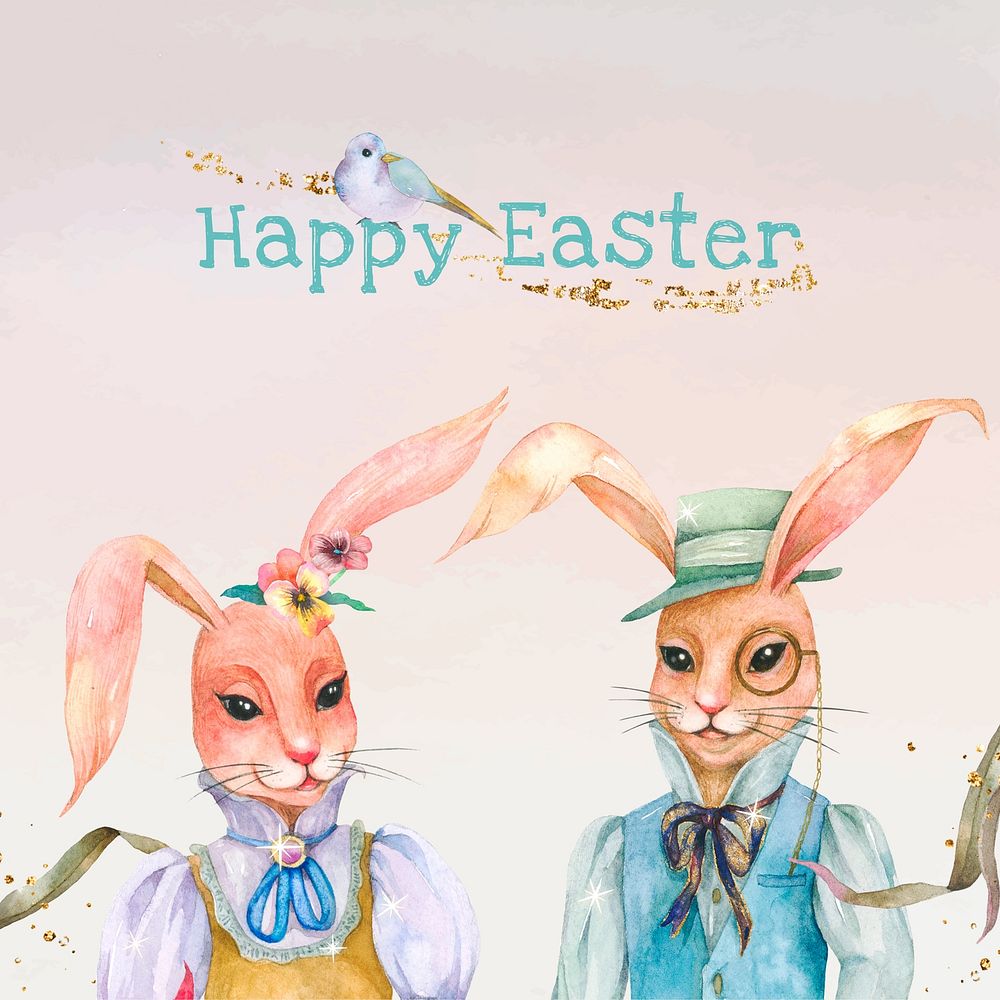 Easter holidays Facebook post template 