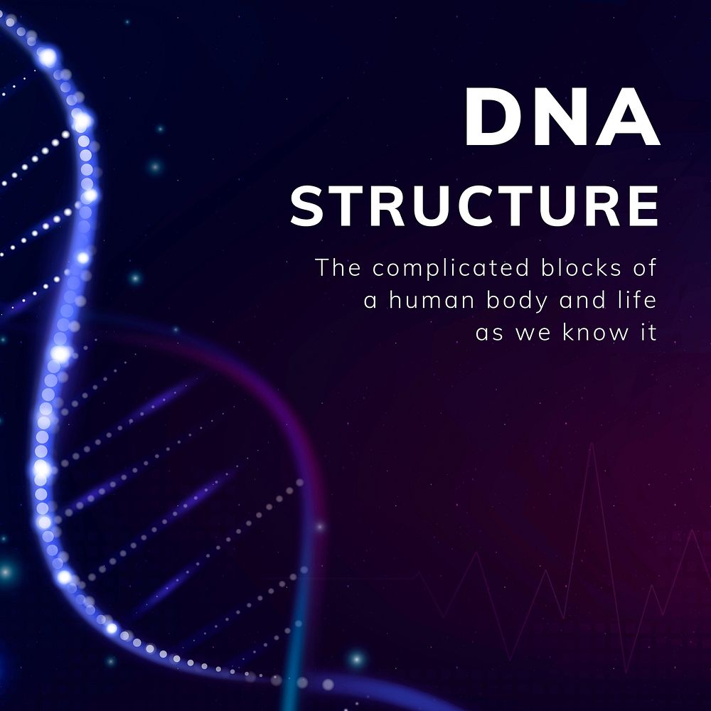 DNA structure biotechnology  Facebook post template