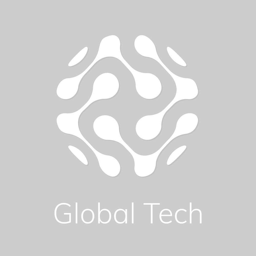 Global tech logo template  digital 