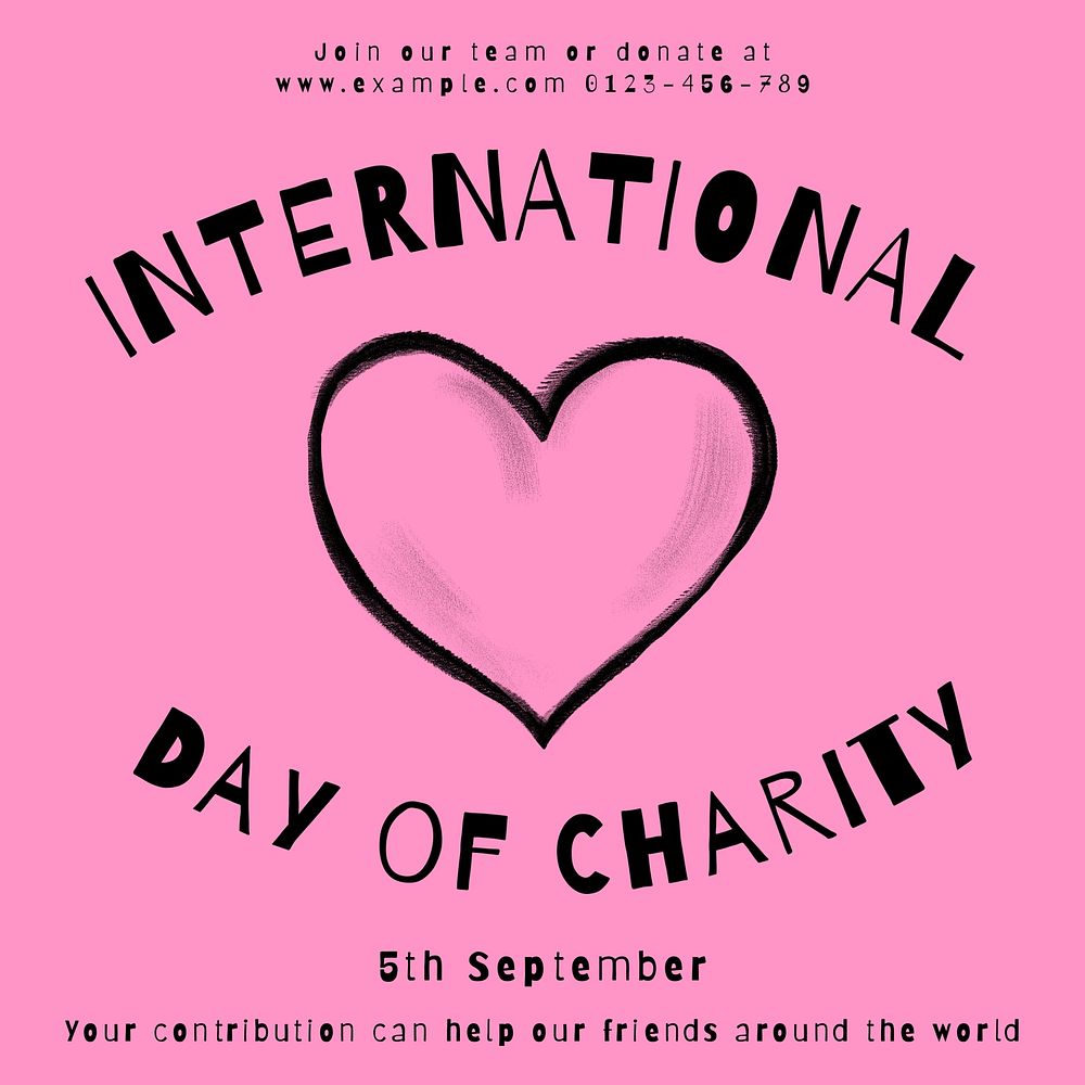 Day of charity Facebook ad template