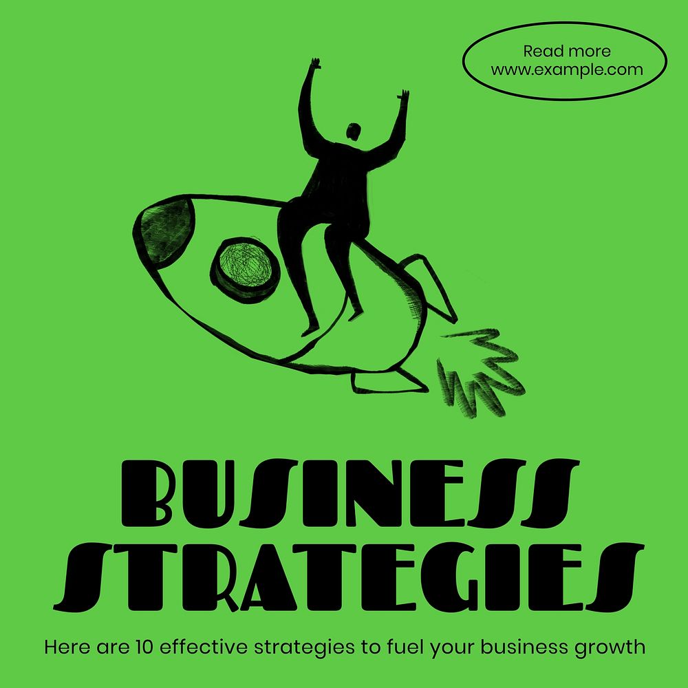 Business strategies Facebook ad template & design