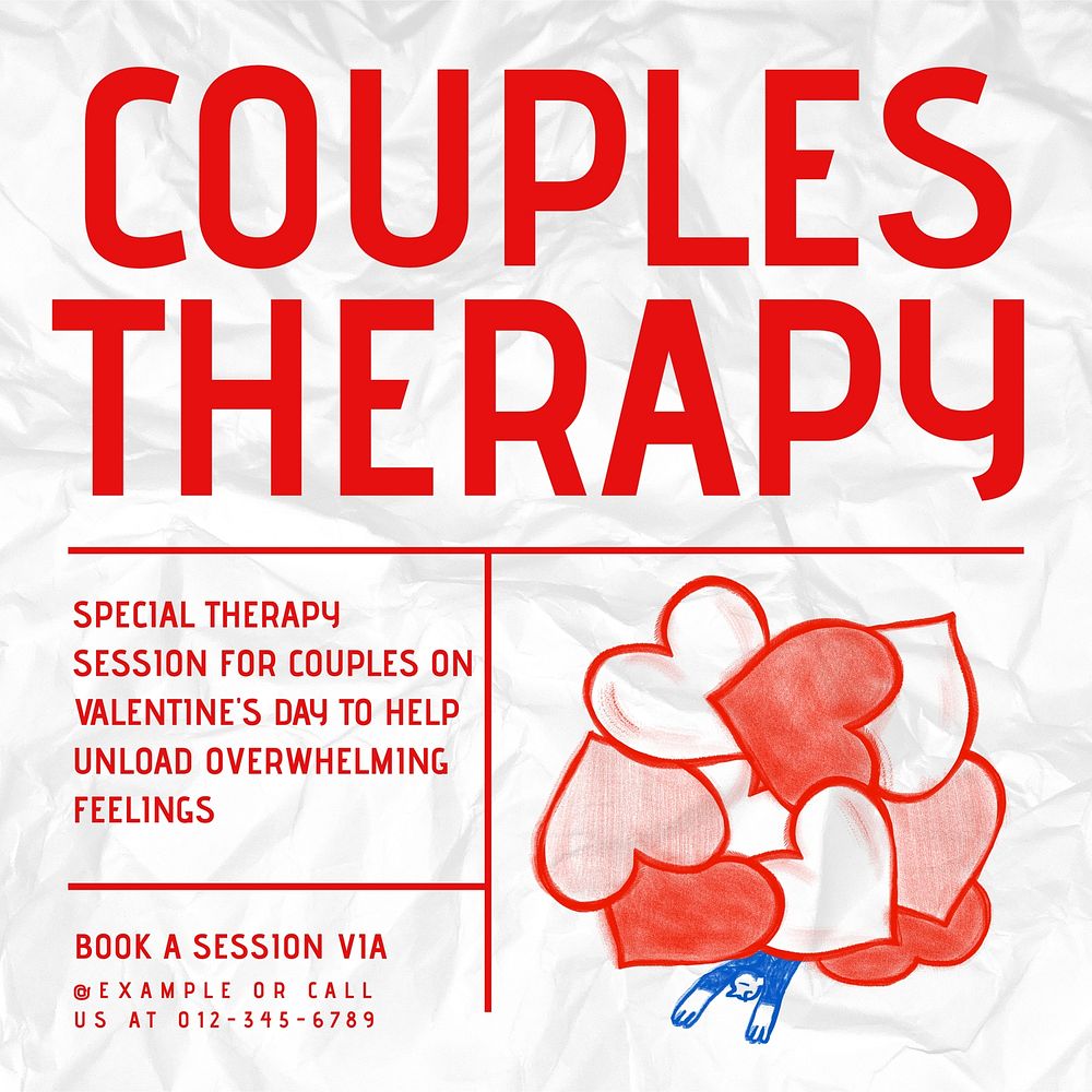 Couples therapy session Facebook ad template & design