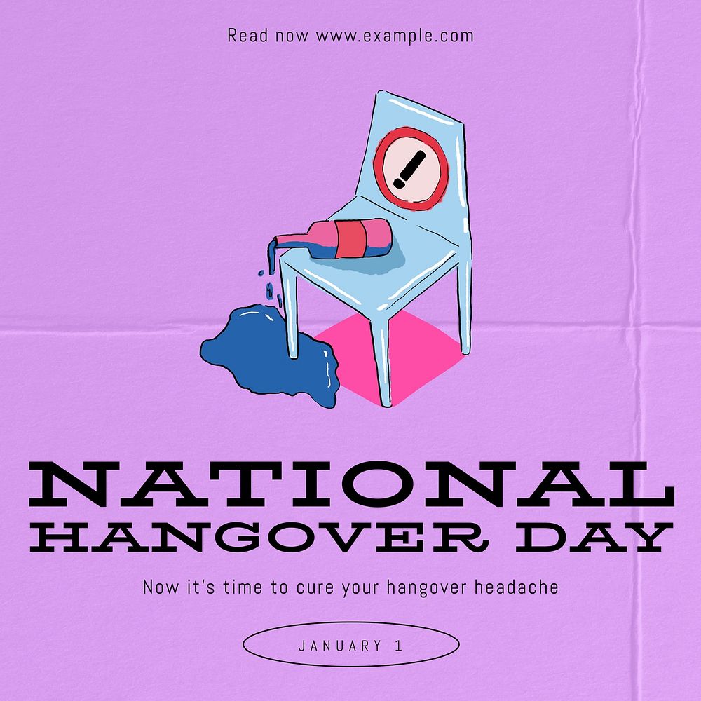 Hangover day Facebook ad template & design
