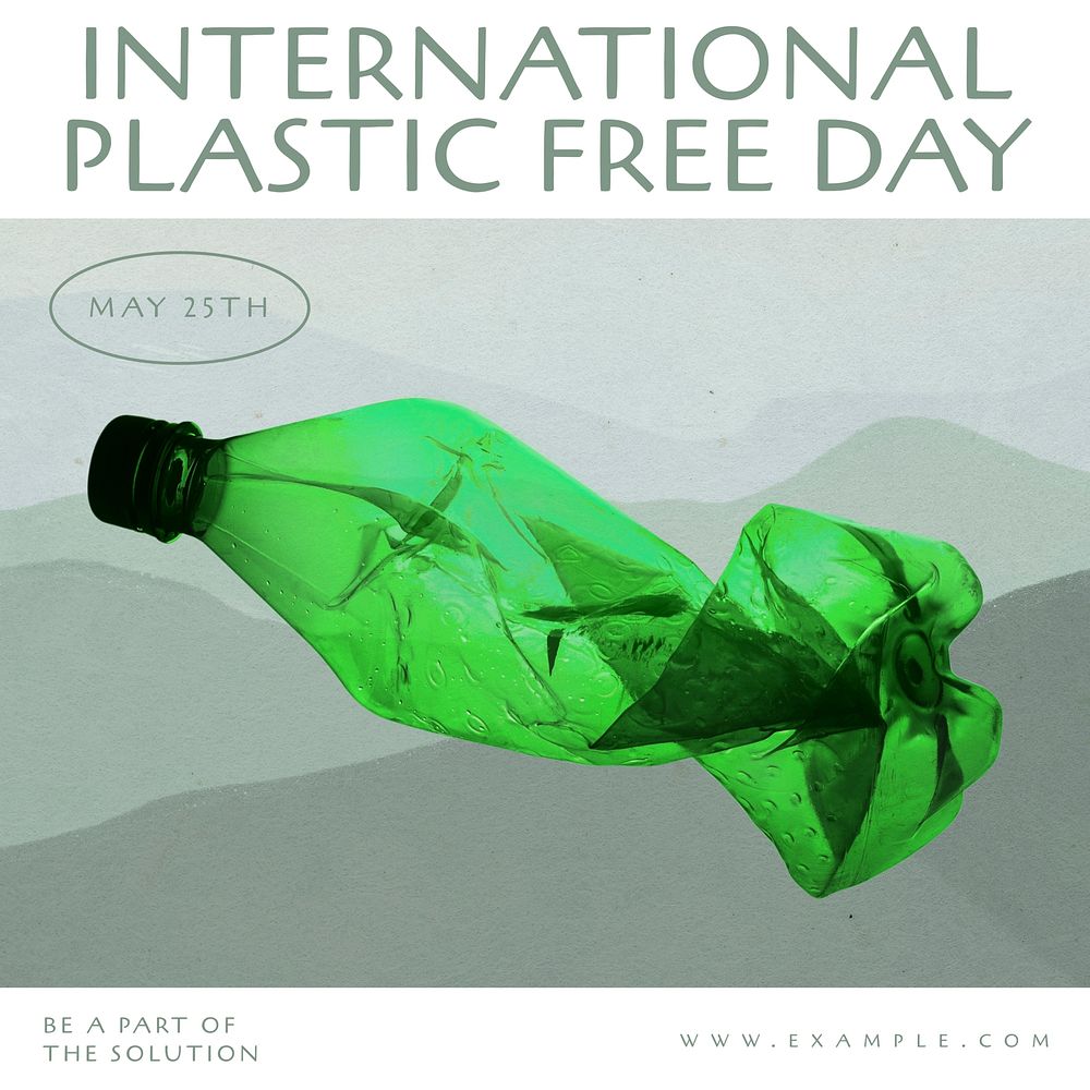 Plastic free day Facebook ad template & design