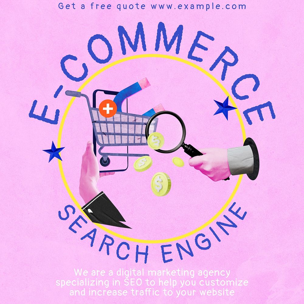 E-commerce search engine Instagram post template, editable social media ad