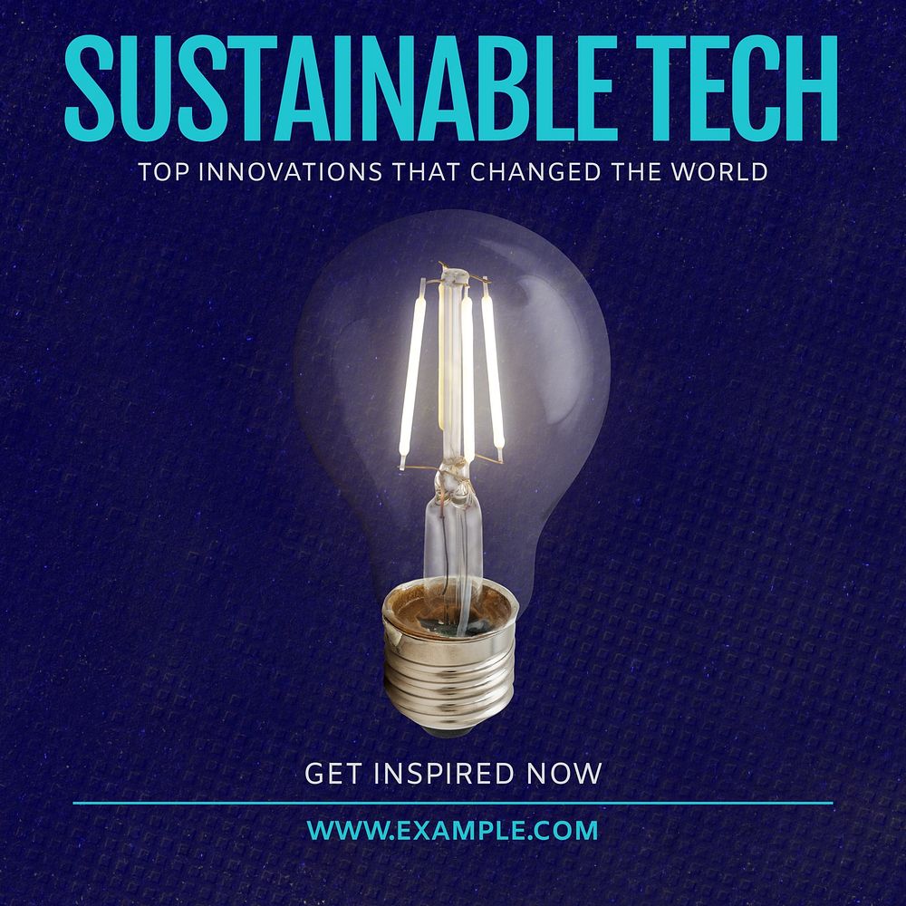 Sustainable tech Instagram post template,  social media ad