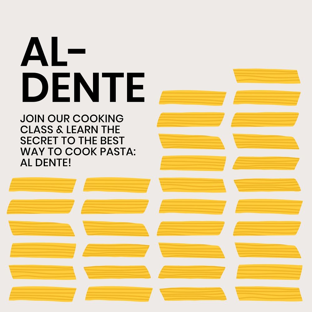 Cooking class Facebook ad template, cute  design