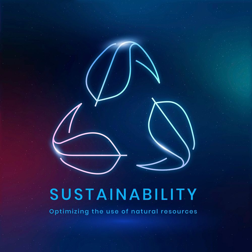 Natural resource Instagram post template, editable environment logo design
