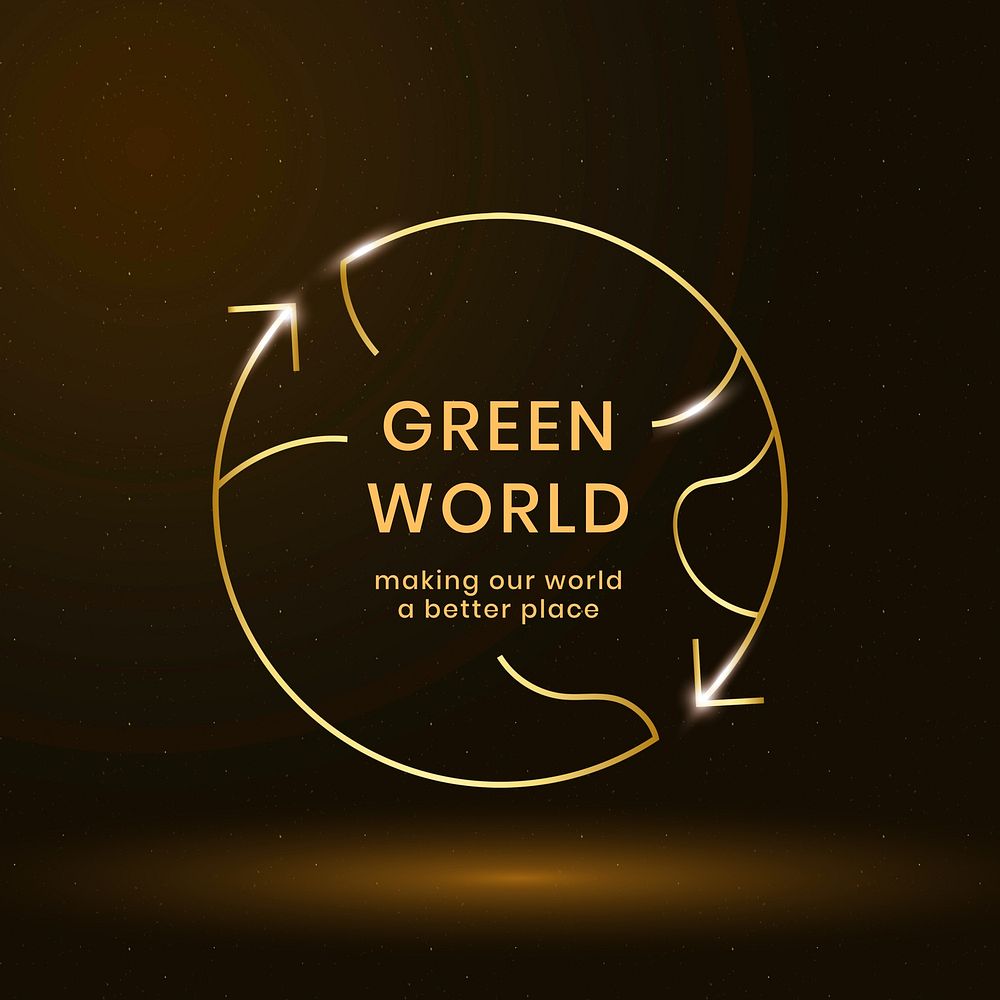 Green technology Instagram post template,  environment logo design