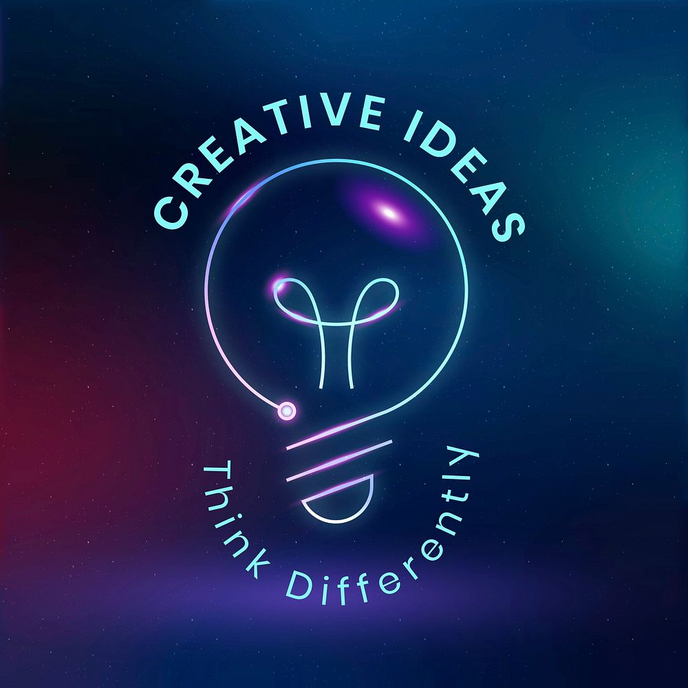 Gradient light bulb logo template creative idea design