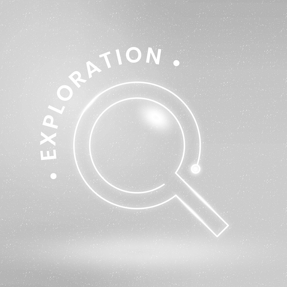 Magnifying glass logo template, editable exploration design