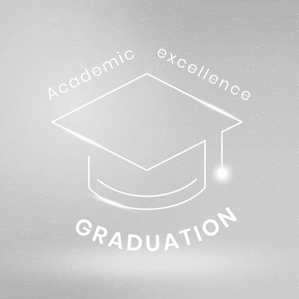 Graduation hat logo template education design