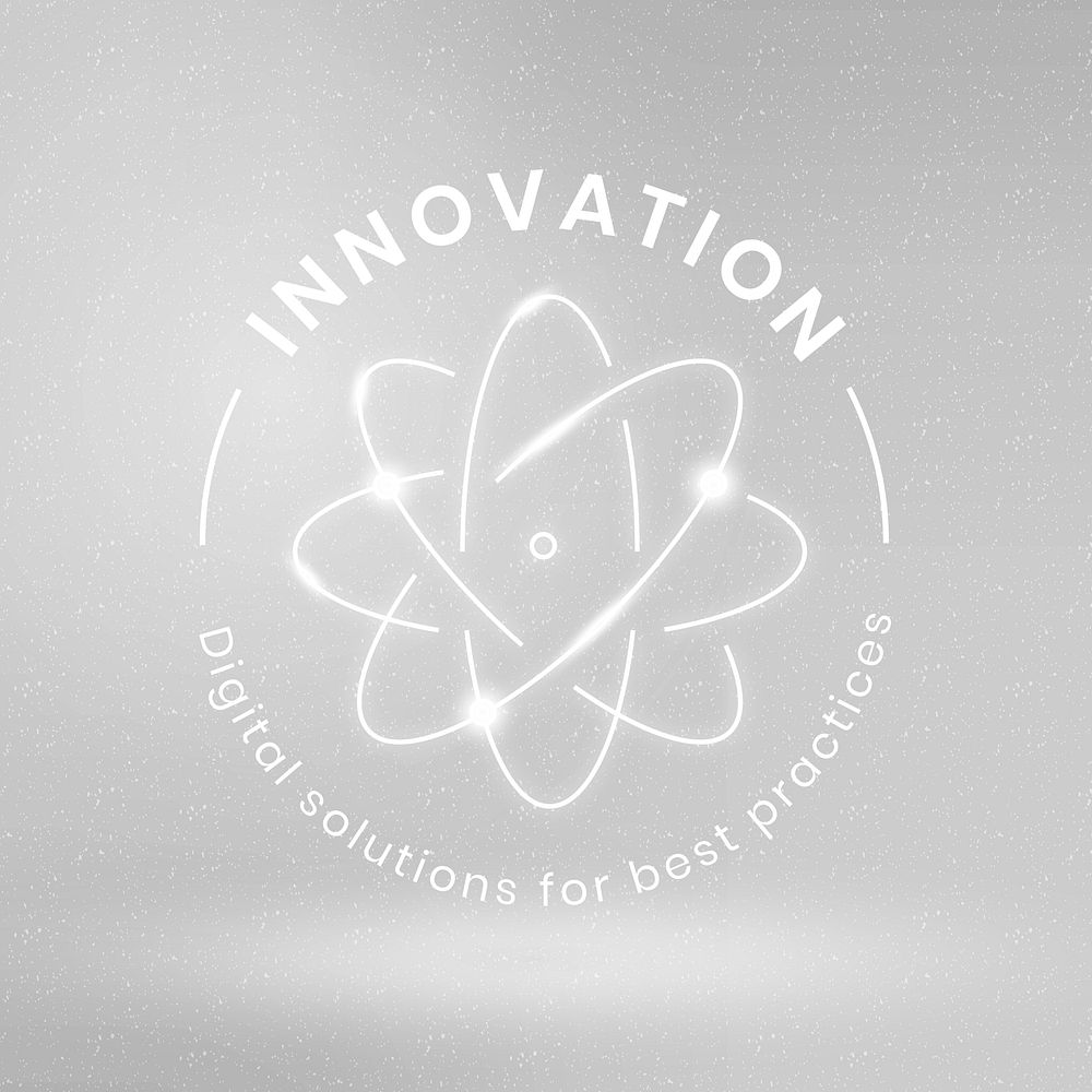 Science education logo template atomic design design
