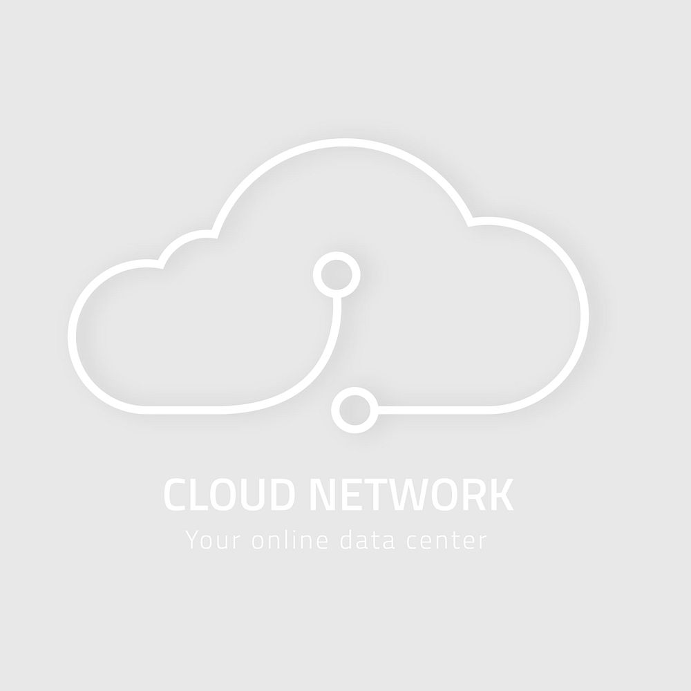 Minimal cloud network logo template digital design