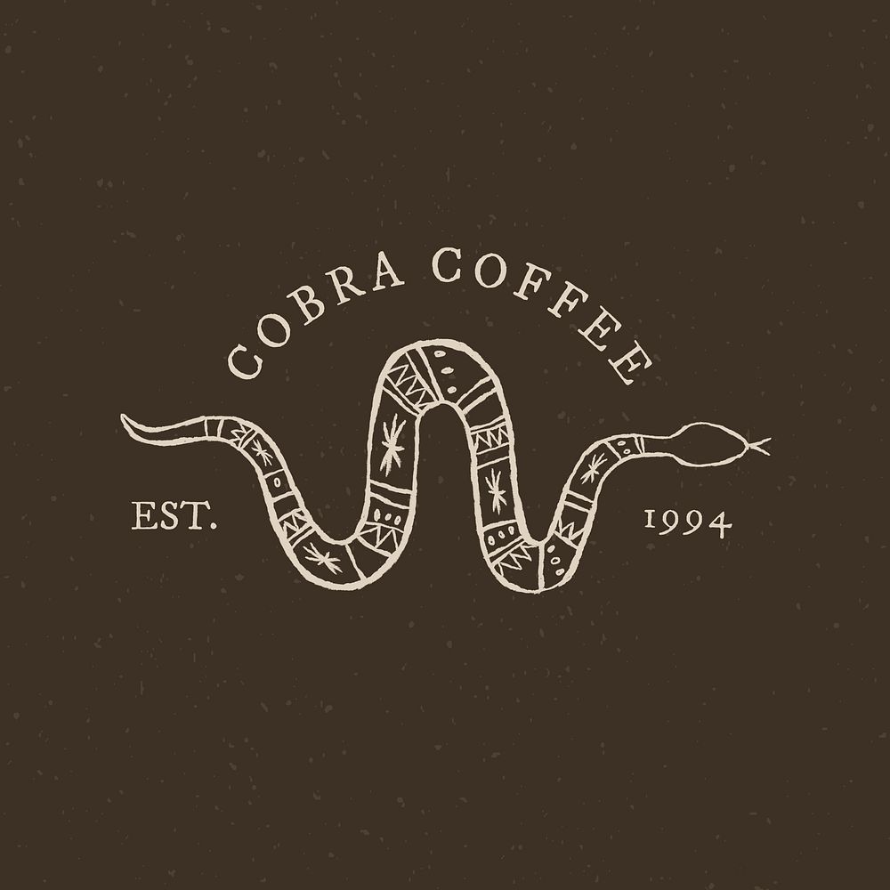 Retro coffee shop logo template   