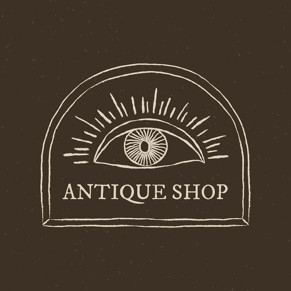 Antique shop logo template   