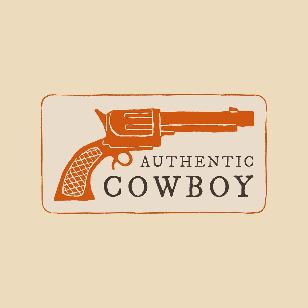 Authentic cowboy logo template 