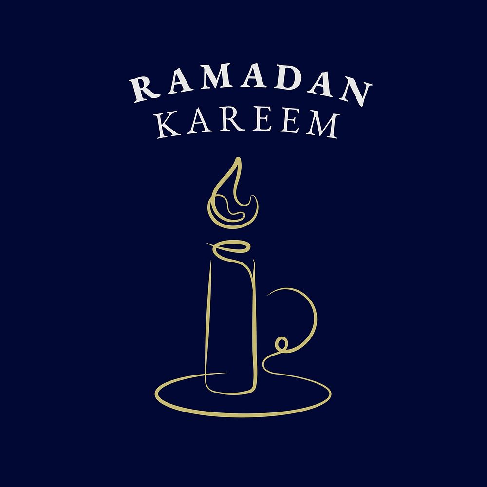 Ramadan kareem logo template, editable Islamic design