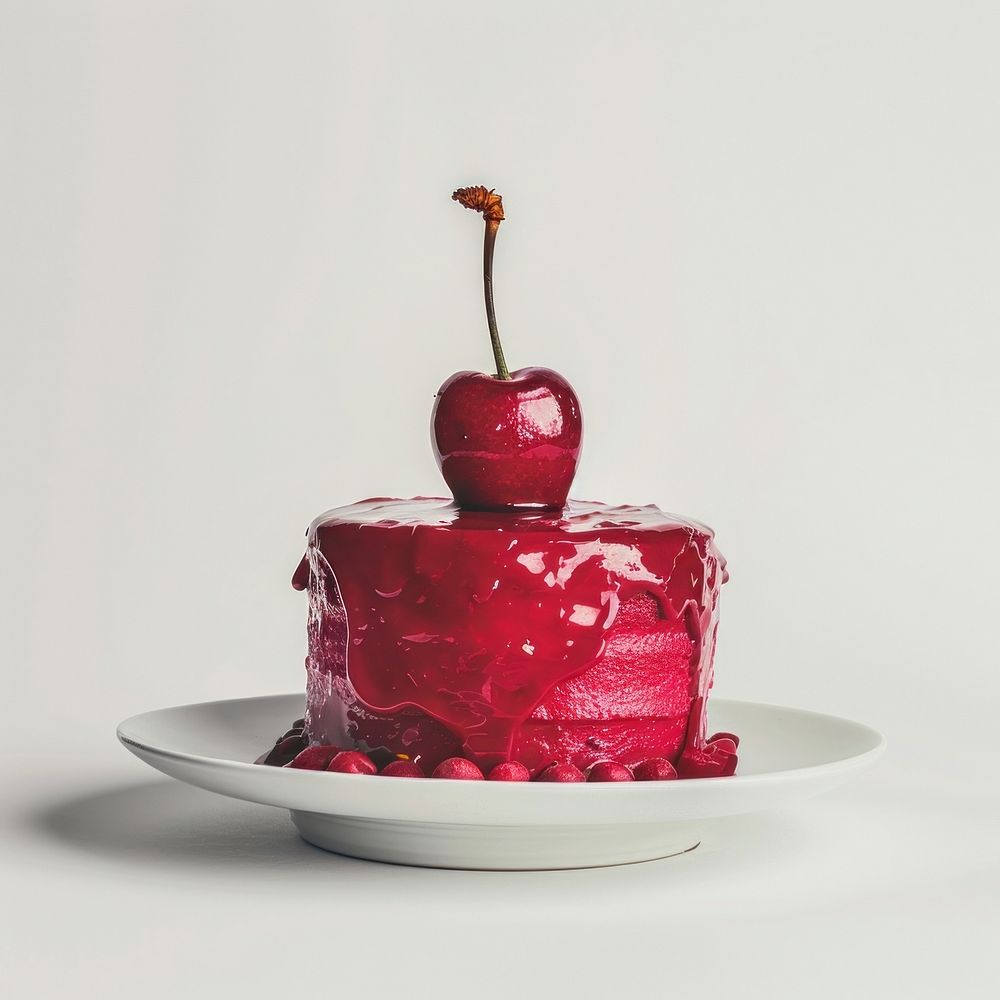 The cherry produce cake dessert.