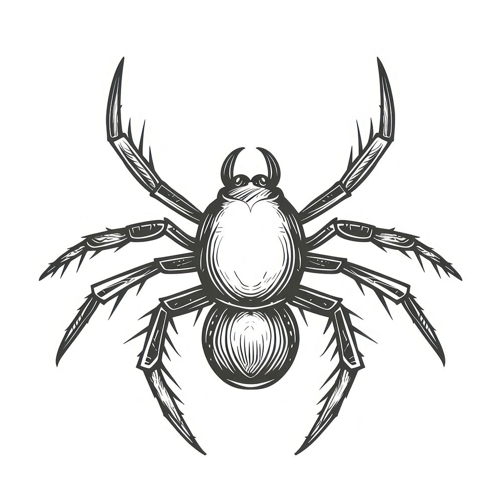 Spider invertebrate illustrated arachnid.