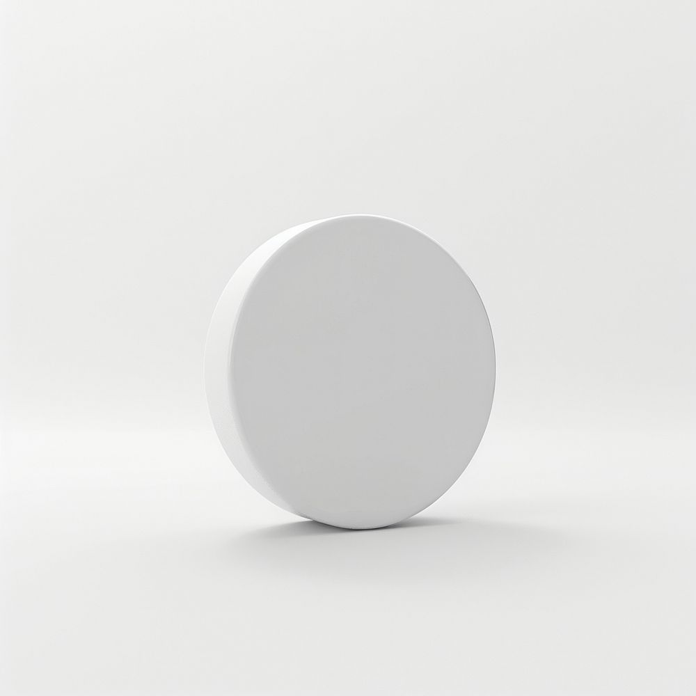White round pill porcelain pottery sphere.
