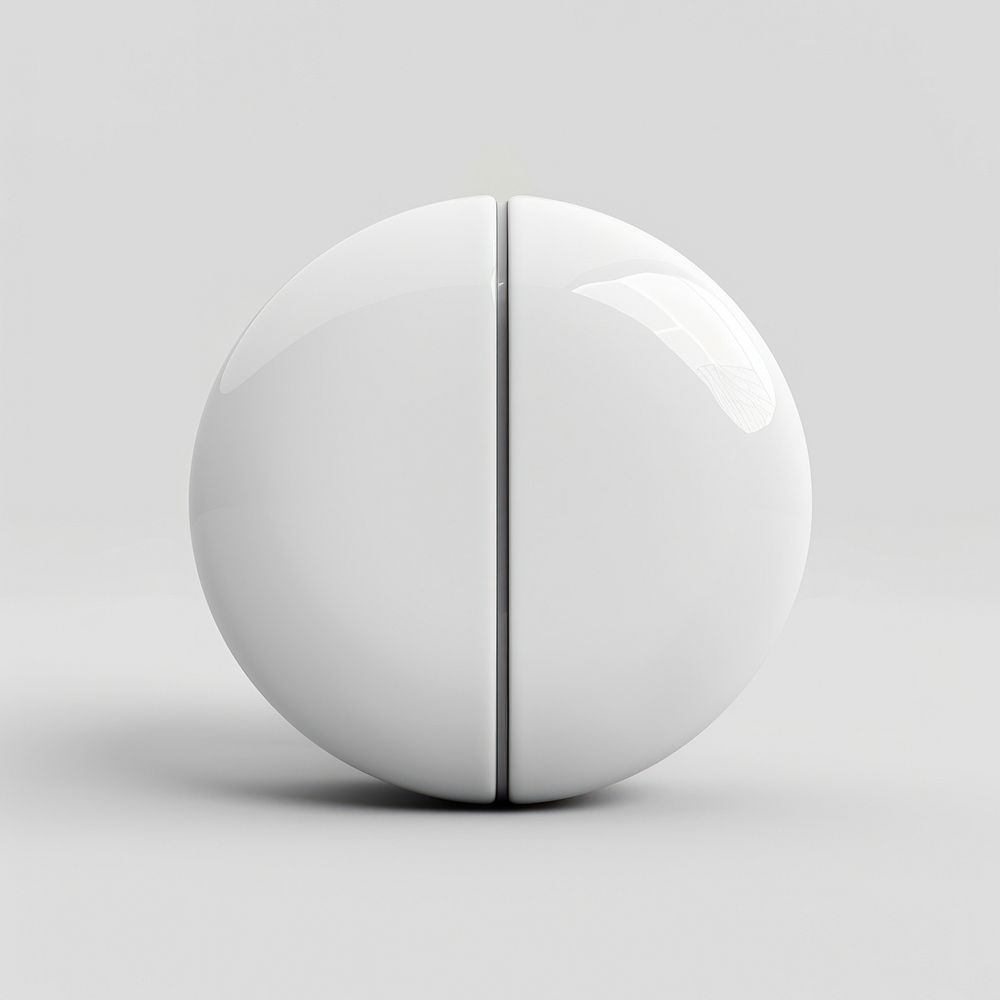 White round pill with a line the middle electronics porcelain hardware.